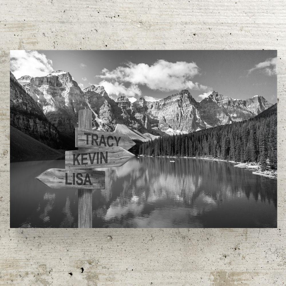 Customized Lake Canvas (Up to 7 names) Canvas Wall Art 3 teelaunch 