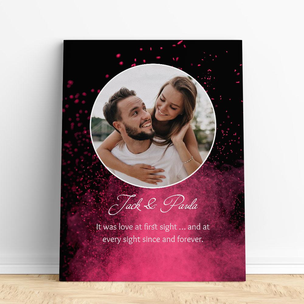 Customized Romantic Canvas - Love at first sight Canvas Wall Art 2 teelaunch 