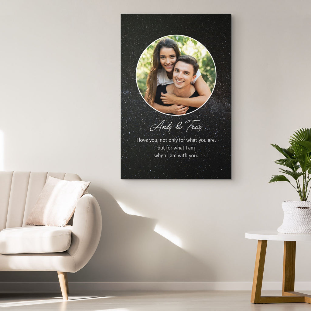Customized Romantic Canvas - When I am with you Canvas Wall Art 2 teelaunch 