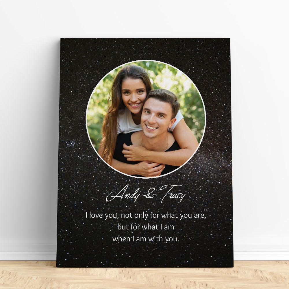 Customized Romantic Canvas - When I am with you Canvas Wall Art 2 teelaunch 