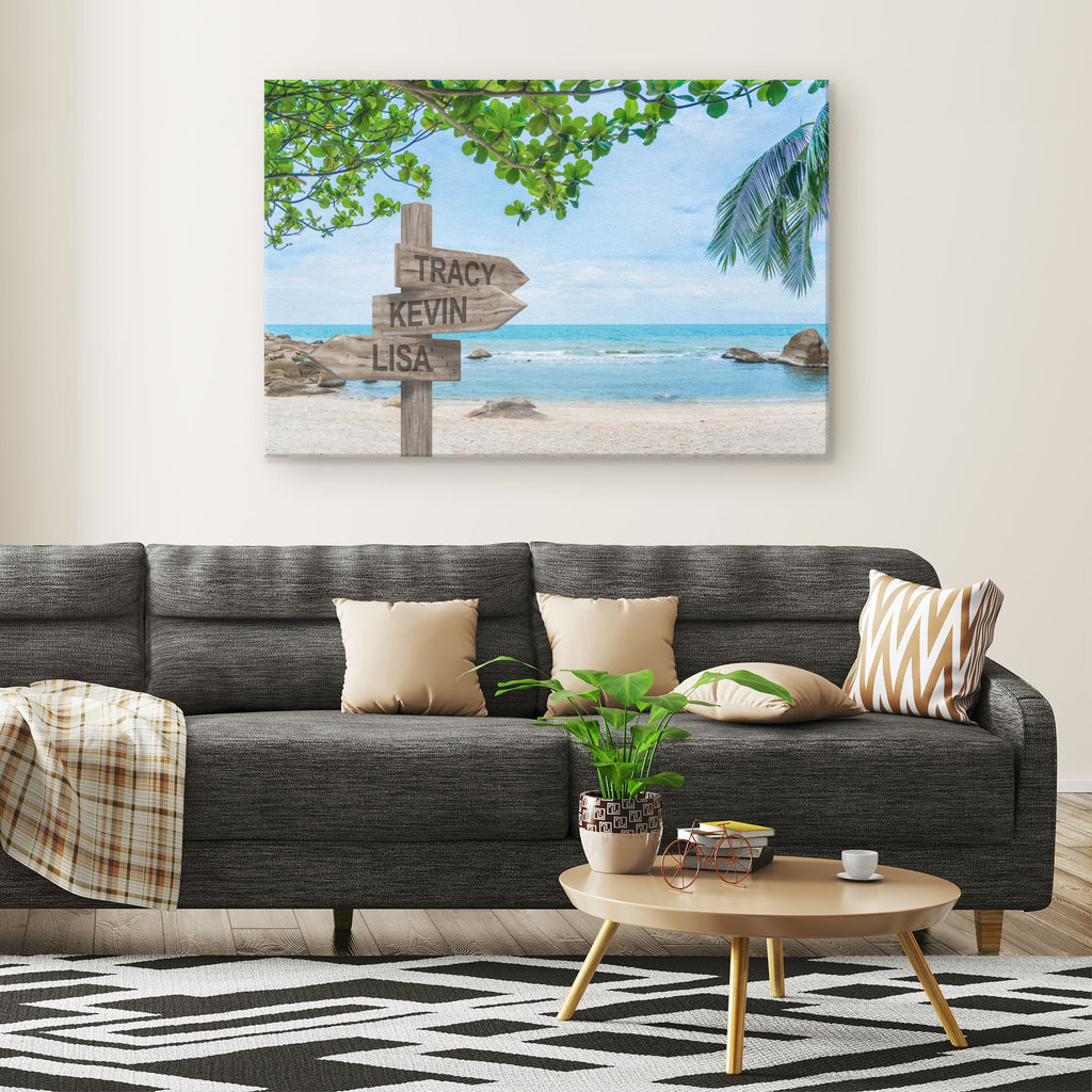 Customized Tropical Beach Canvas Canvas Wall Art 3 teelaunch 