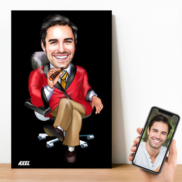 Caricature Cartoon from YOUR Photo Funny Best Friend Gift For Mens  Personalized | eBay