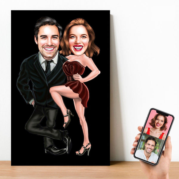 Wedding Decoration Caricature Frame Wooden Wedding Frame - Etsy | Picture  gifts, Anniversary photo gift, Caricature