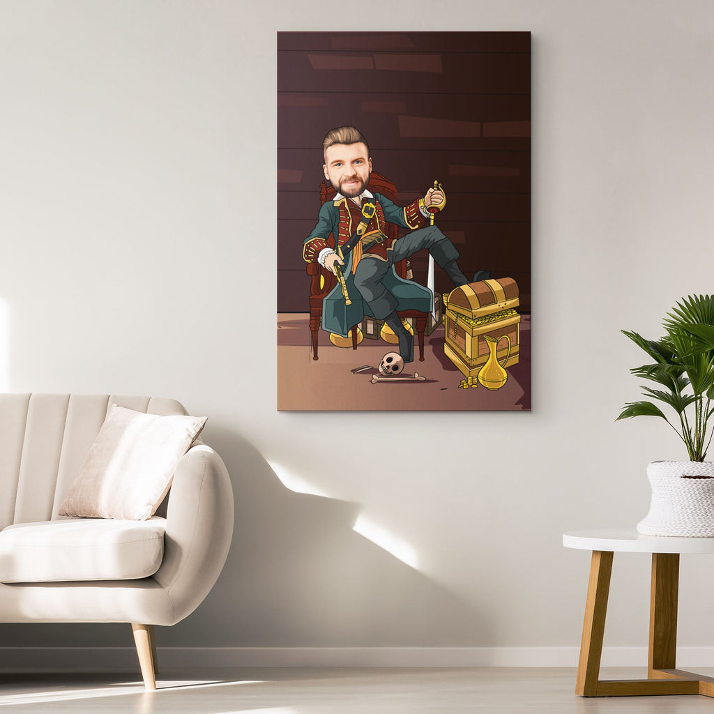 Personalized Cartoon Pirate Canvas Canvas Wall Art 2 teelaunch 