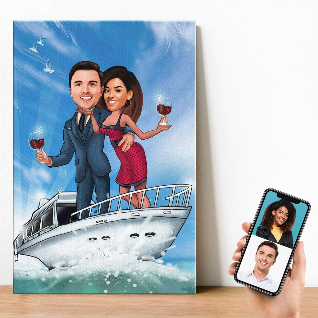 Personalized Couple Yacht Canvas Canvas Wall Art 2 teelaunch 