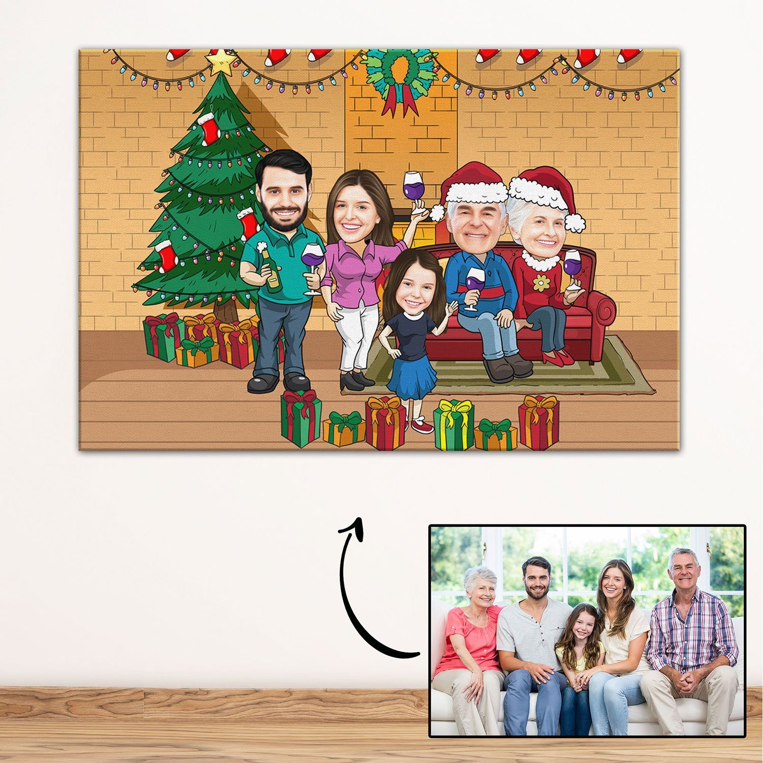 Custom Canvas Prints Family Personalized Christmas Gifts The Joy Of  Christmas Is Family Wall Art Decor Ohcanvas