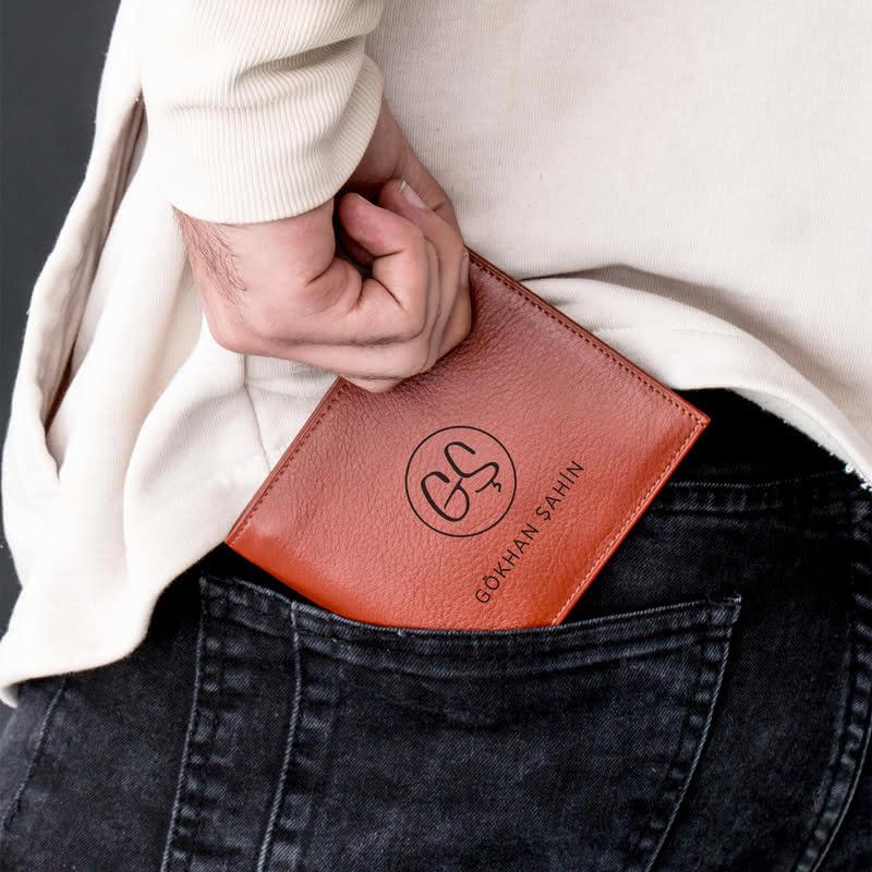 Personalized Men's Leather Wallet Custom Fairy 